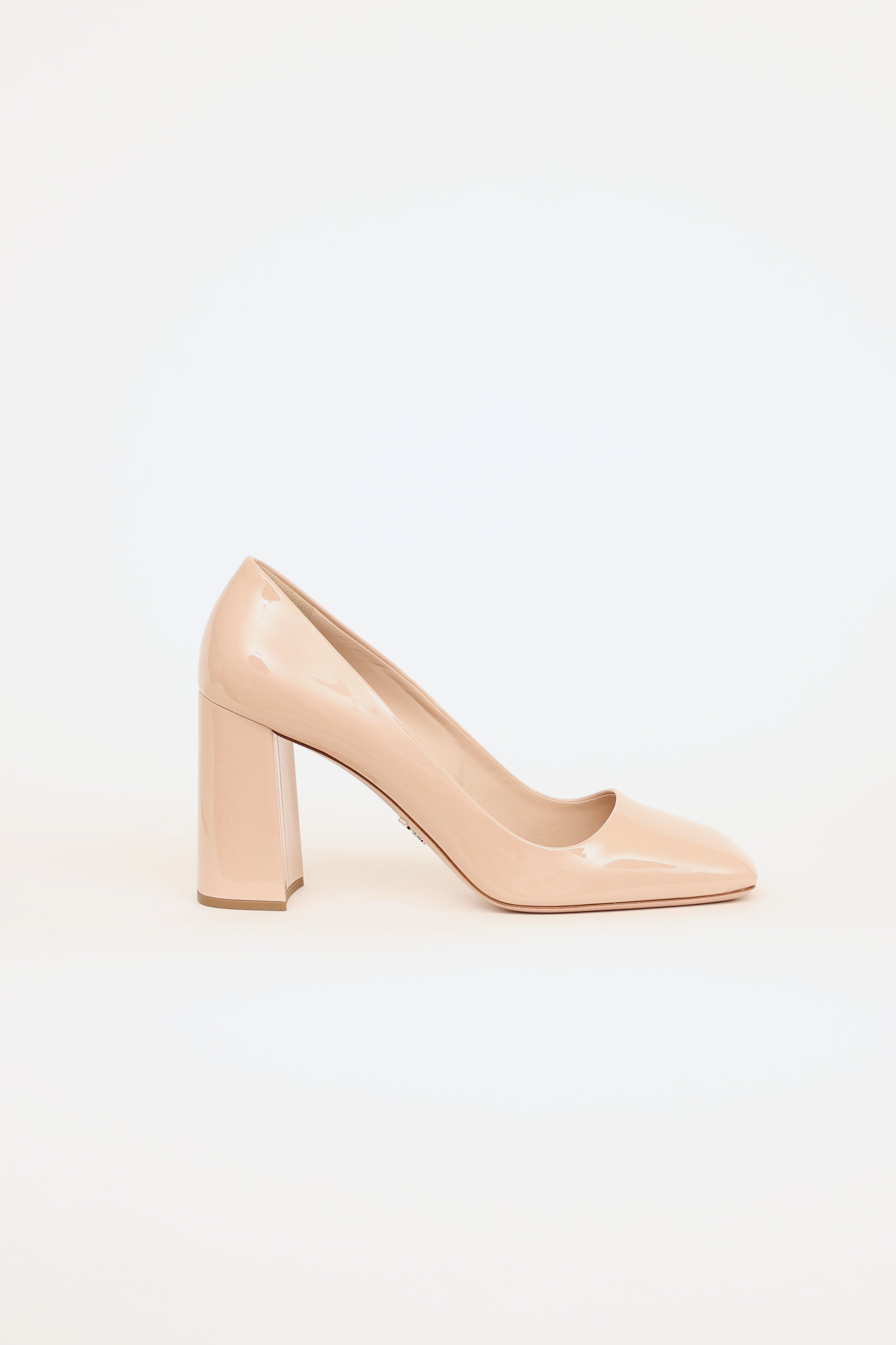 Prada, Blush Patent Leather Pumps